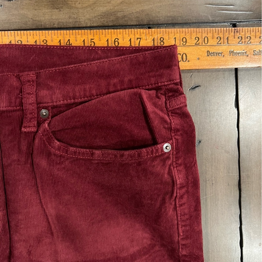 Banana Republic High Rise Burgundy Slim Corduroy Pant  size 33/16 It#L17‎ - Picture 6 of 9